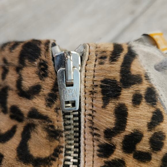 Golden Goose Slide High Top Sneakers Womens Size 37 US 6.5 Leopard Calf Hair - Picture 9 of 16